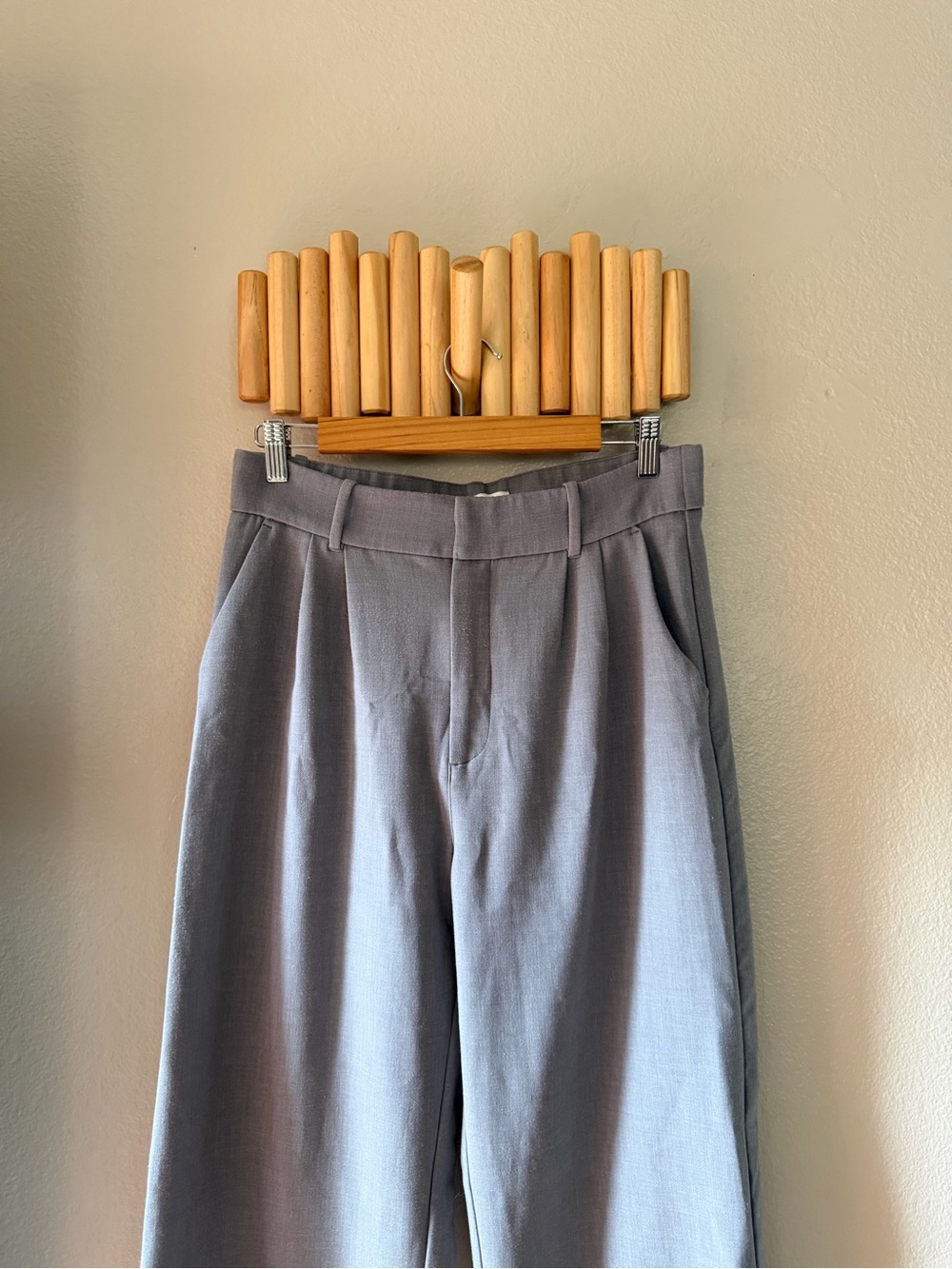 Abercrombie & Fitch Slate Gray High Waist Trousers